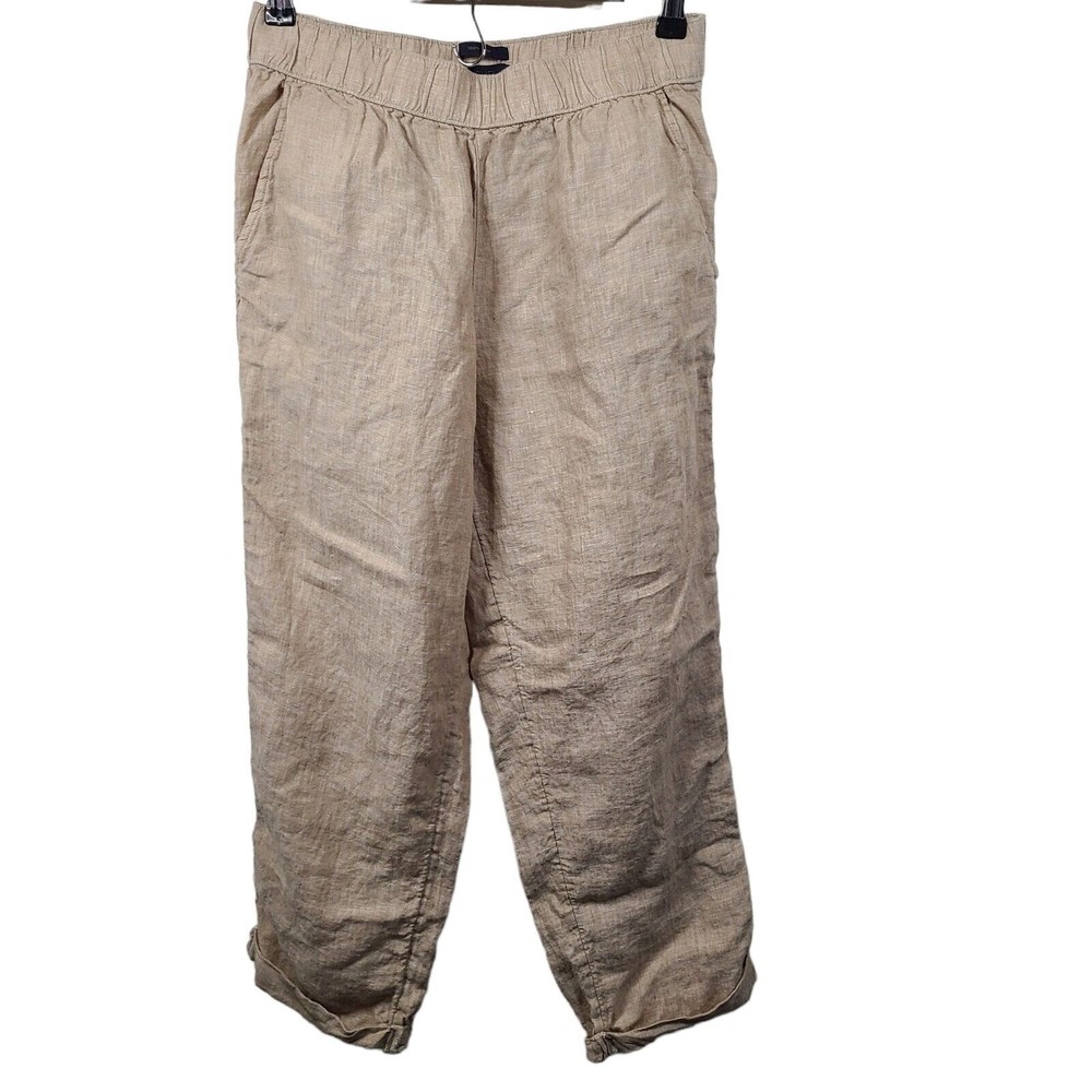Rachel Rachel Roy Linen Pull On Crop Pants Womens Medium